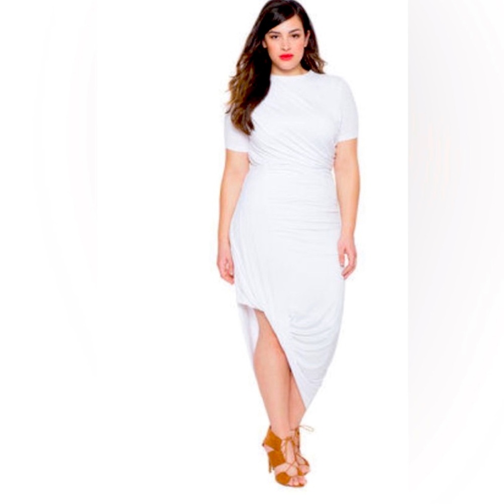 White Party Asymmetrical Dress
